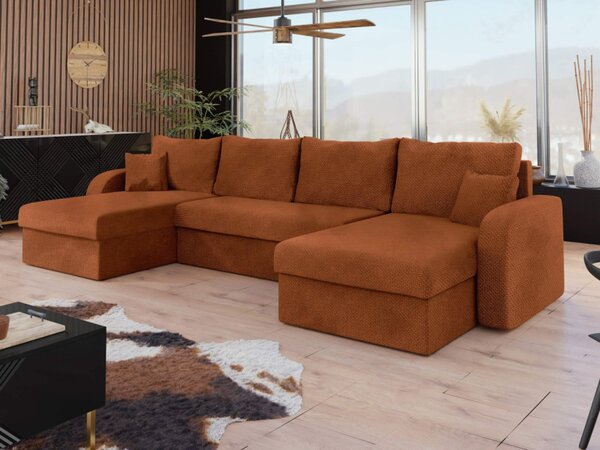 Rohová rozkládací pohovka Dalmir U Lux, Potah: Flow 09 5903211493225