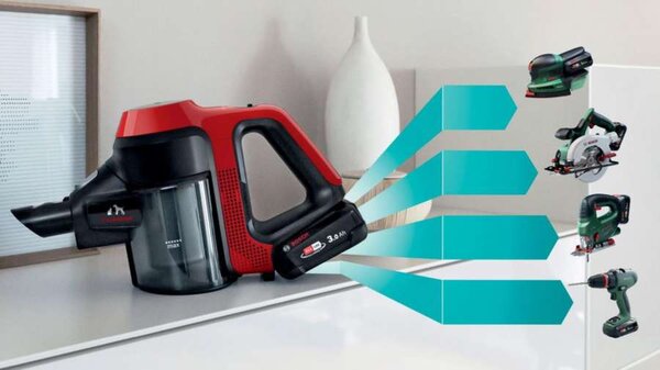 Tyčový vysavač Bosch BBS711ANM Unlimited 7 – červený