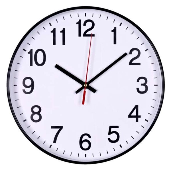 Nástěnné hodiny Office Products - průměr 30 cm, černé