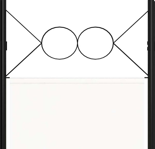 5dílný skládací paraván bílý 200 x 180 cm 320707
