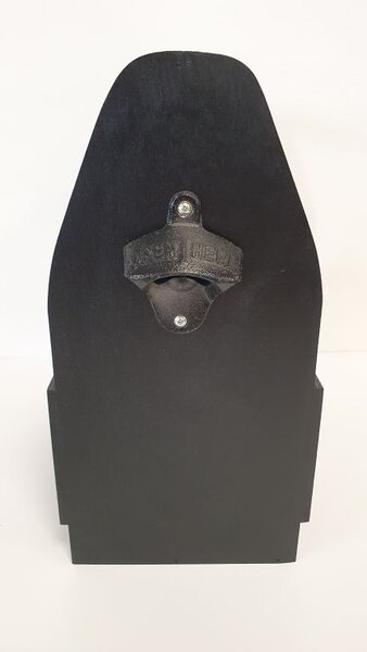 Dřevěný nosič na pivo s otvírákem 23,5×30×15,5 cm