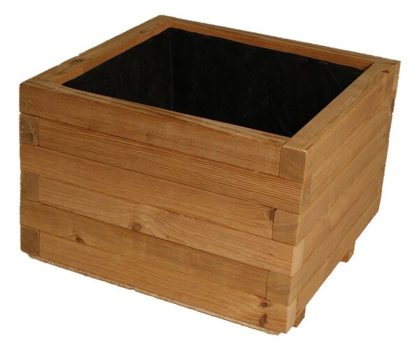 Dřevěný květináč Flor THERMOWOOD 37×37×31 cm, česká výroba
