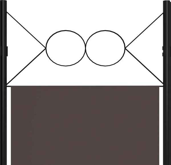 5dílný skládací paraván hnědý 200 x 180 cm 320708