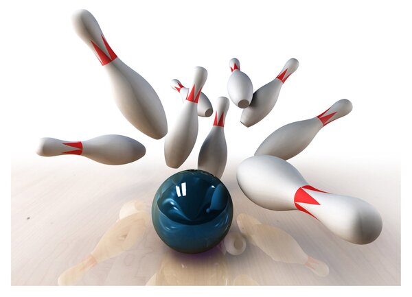 Skleněný obraz - Bowling (70x50 cm)