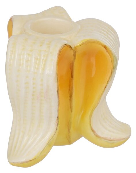 BANANA Svícen na dlouhou svíčku - žlutá