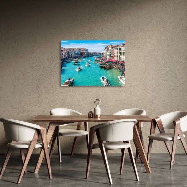 Skleněný obraz - Canal Grande, Benátky, Itálie (70x50 cm)