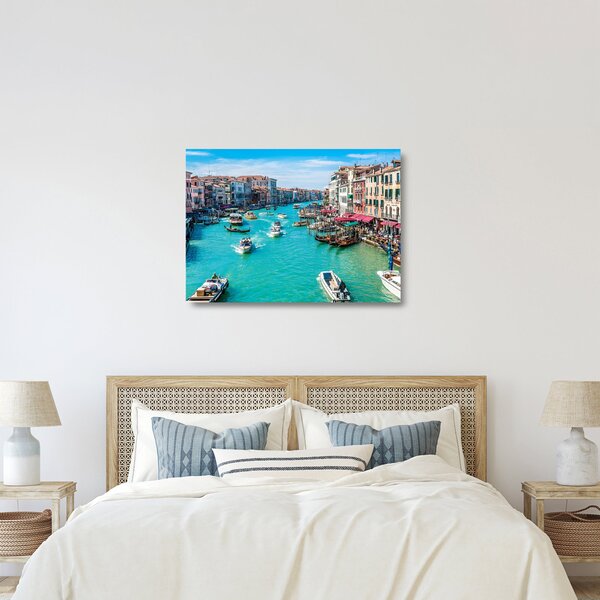 Skleněný obraz - Canal Grande, Benátky, Itálie (70x50 cm)