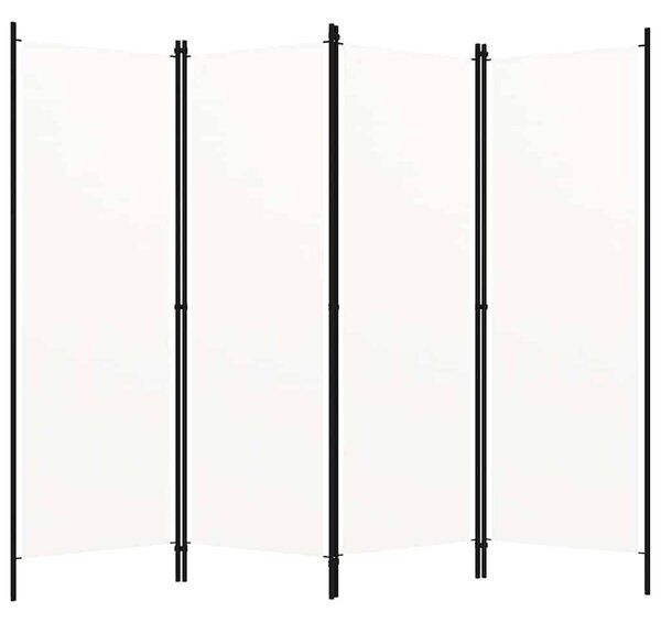 4dílný skládací paraván bílý 200 x 180 cm 320719