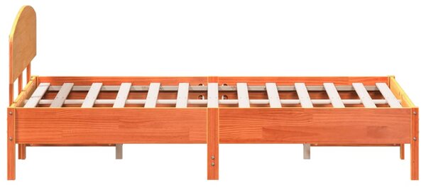 Postel bez matrace voskově hnědá 150 x 200 cm masivní borovice 3207208
