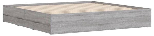 Rám postele se zásuvkami šedý sonoma 200 x 200 cm kompozit 3207250