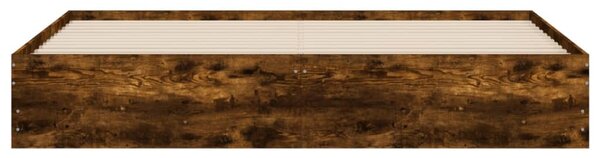 Rám postele se zásuvkami kouřový dub 160 x 200 cm kompozit 3207263