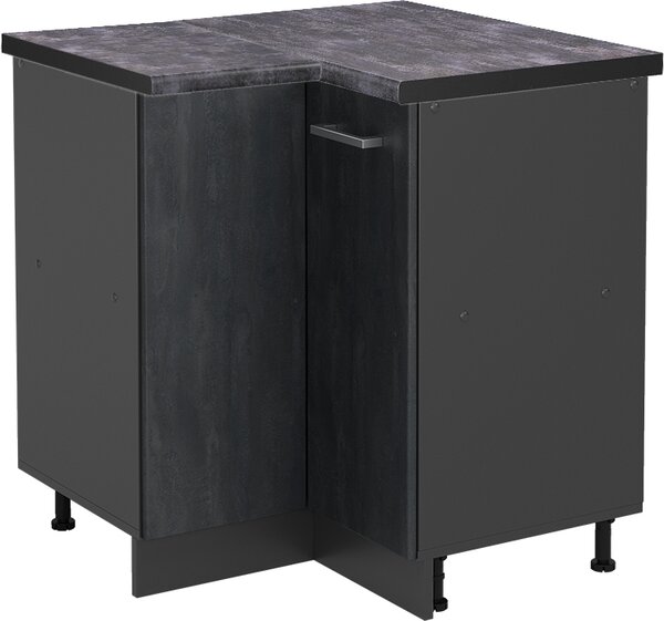 Rohová skříňka Vicco R-Line Černý beton 75.6 cm PD Antracit, Model 47487