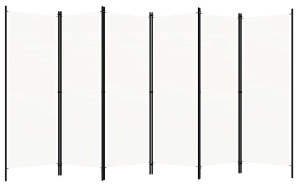 6dílný paraván bílý 300 x 180 cm 320727