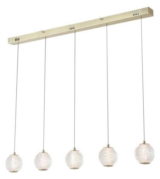 Searchlight 51485-5SB - LED Lustr na lanku ALLURE 5xLED/4,2W/230V