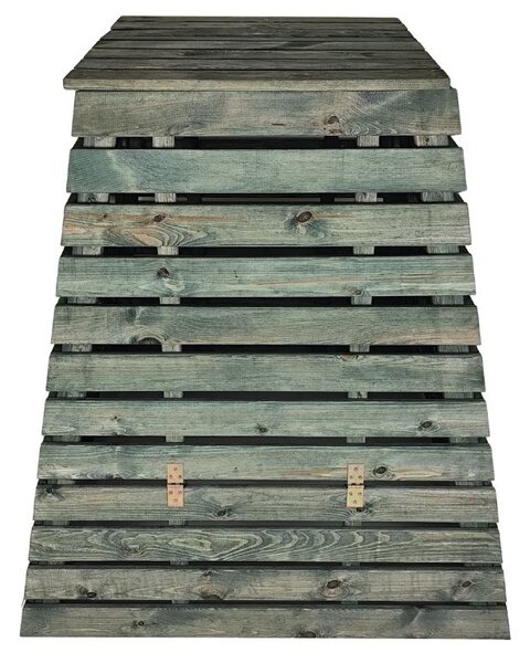 Dřevěný kompostér 1040 L pyramida, zelený