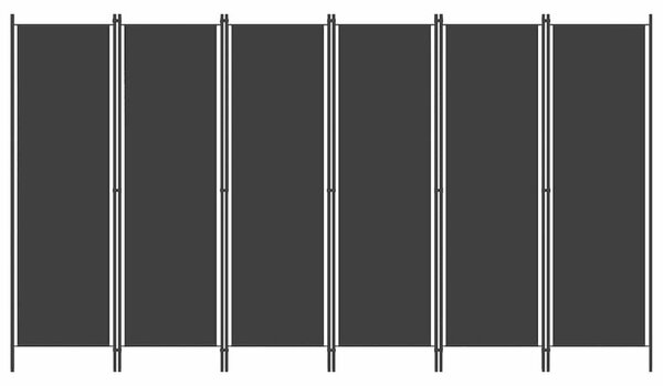 6dílný paraván černý 300 x 180 cm 320730