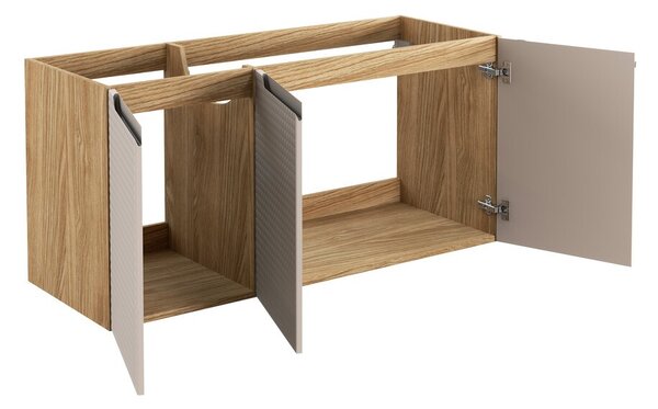 Comad Koupelnová sestava Luxor Beige Cloud se skříňkami a umyvadly 120 cm béžová/dub olejovaný