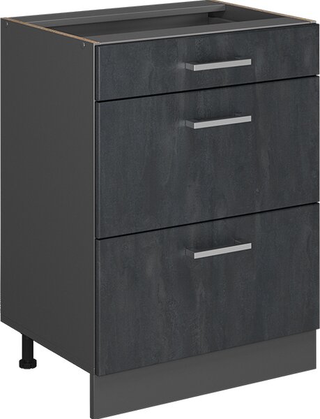 Spodní skříňka kuchyňské linky Vicco R-Line Černý beton 60 cm bez pracovní desky, Model 47597