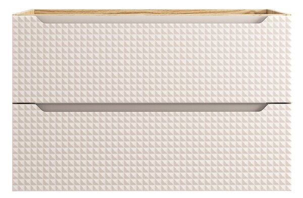Comad Koupelnová sestava Luxor Beige Cloud se skříňkami a umyvadlem 120 cm dub olejovaný/béžová