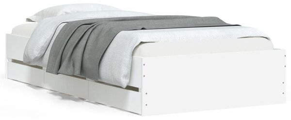 Rám postele se zásuvkami bílý 75 x 190 cm kompozitní dřevo 3207329
