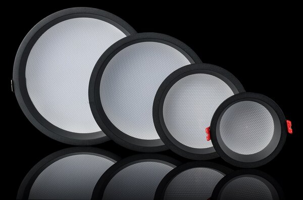 Led2 Zápustné LED svítidlo ZETA II XS, 10W, ø 103 mm, CCT 2700-4000K, IP44 Barva: Černá, Stmívání a řízení: ON/OFF