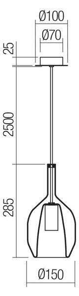 Smarter Závěsné svítidlo TRESOR, 1xE27, ø 150 mm Barva: Meďěná