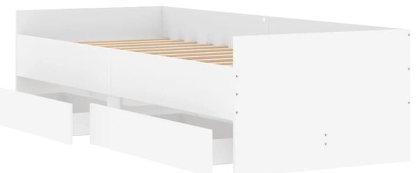 Rám postele se zásuvkami bílý 100 x 200 cm 3207336