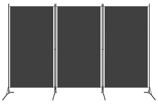 3dílný paraván černý 260 x 180 cm 320734