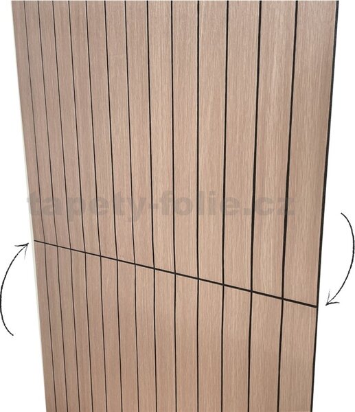 Samolepící lamely na zeď L02, cena za kus, rozměr 100 cm x 60 cm, hnědé, IMPOL TRADE