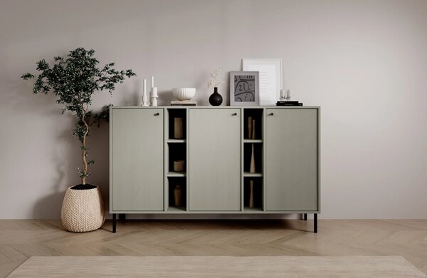 ADRK Komoda Tilina 3D 6P 155,7 cm eukalyptus/černá