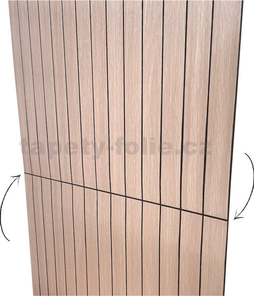 Samolepící lamely na zeď L01, cena za kus, rozměr 100 cm x 60 cm, světle hnědé, IMPOL TRADE