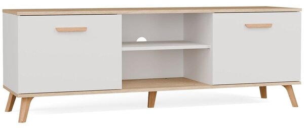 TP Living TV stolek Olympo 150 cm bílý/dub Artisan