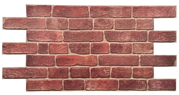 Obkladové panely 3D PVC CPVC6, cena za kus, rozměr 960 x 480 mm, cihla červená s šedou spárou, IMPOL TRADE