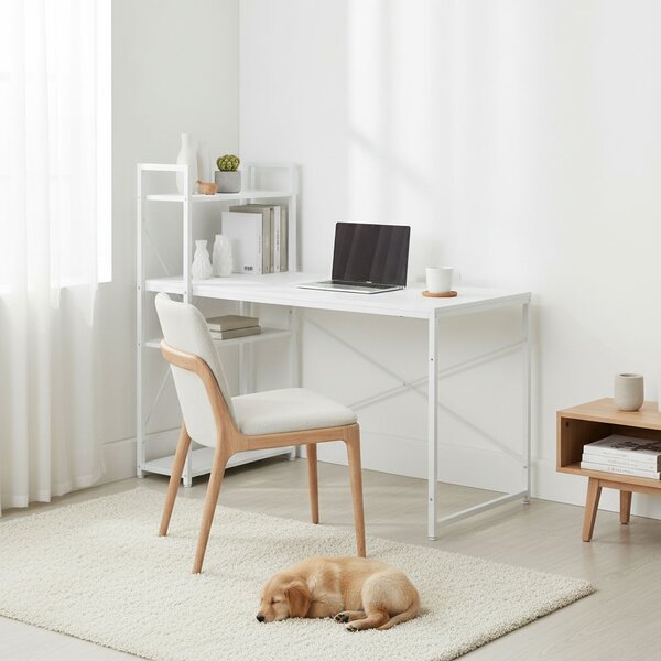 MODERNHOME Psací stůl s regálem MASON 120x60 cm bílý