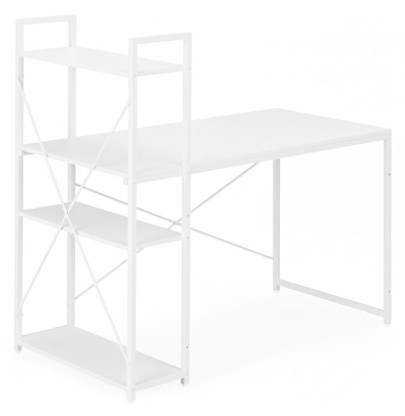 MODERNHOME Psací stůl s regálem MASON 120x60 cm bílý