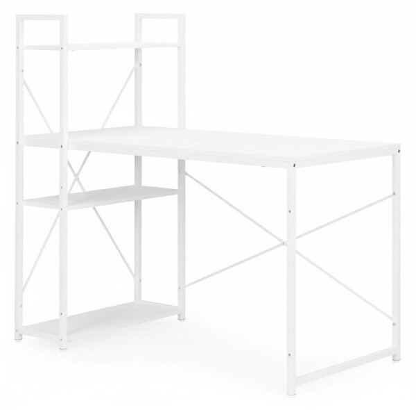 MODERNHOME Psací stůl s regálem MASON 120x60 cm bílý