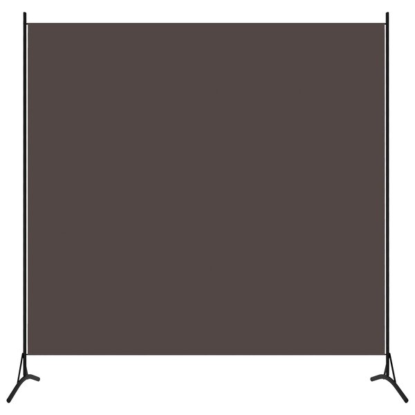 Paraván hnědý 175 x 180 cm textil 320736