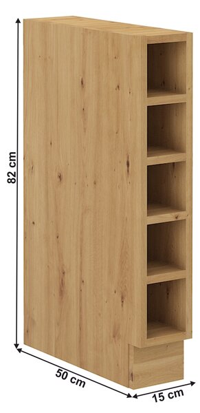 Kondela Dolní kuchyňská skříňka Lula 15D OTW BB - dub artisan