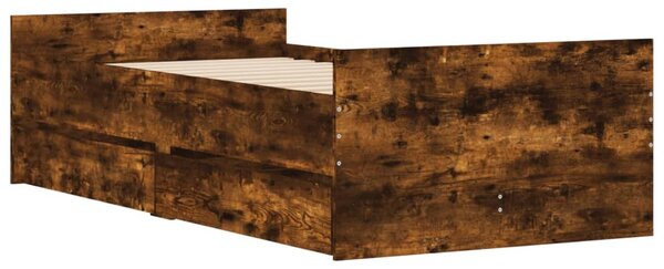 Rám postele se zásuvkami kouřový dub 75 x 190 cm Small Single 3207389