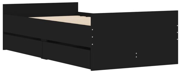 Rám postele se zásuvkami černý 75 x 190 cm Small Single 3207386