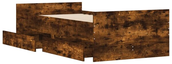 Rám postele se zásuvkami kouřový dub 75 x 190 cm Small Single 3207389