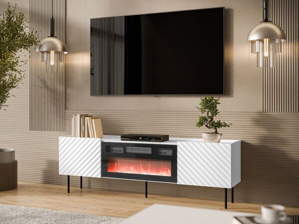 TV skříňka s krbem Gretzo 180 2D, Barva: kašmír 5903211350535