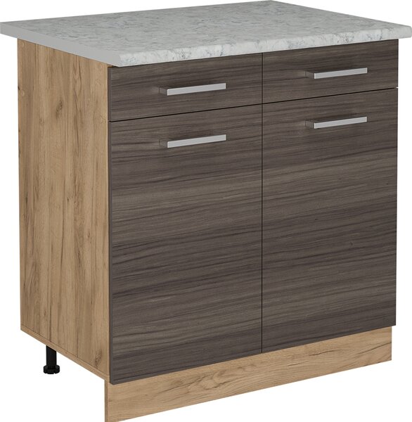 Spodní skříňka kuchyňské linky Vicco R-Line Ušlechtilá šedá 80 cm PD Mramor, Model 53501