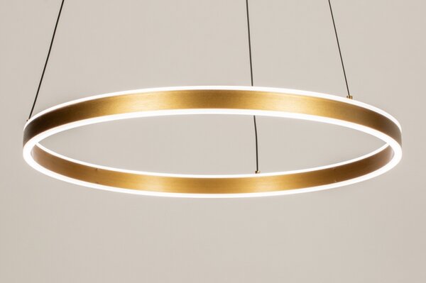 Závěsné kruhové LED svítidlo nad jídelní stůl Delta Maximus Gold 60 (LMD)