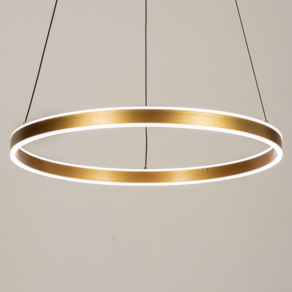 Závěsné kruhové LED svítidlo nad jídelní stůl Delta Maximus Gold 60 (LMD)