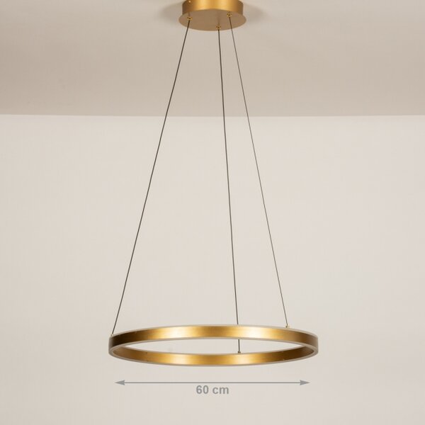 Závěsné kruhové LED svítidlo nad jídelní stůl Delta Maximus Gold 60 (LMD)