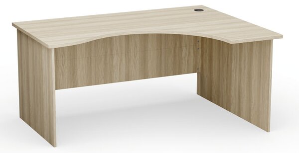 Ergonomický kancelářský pracovní stůl PRIMO Classic, 160 x 120 cm, pravý, dub přírodní