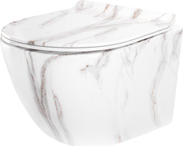 Závěsná Záchodová Mísa REA CARTER TORNALDO AIAX SHINY White