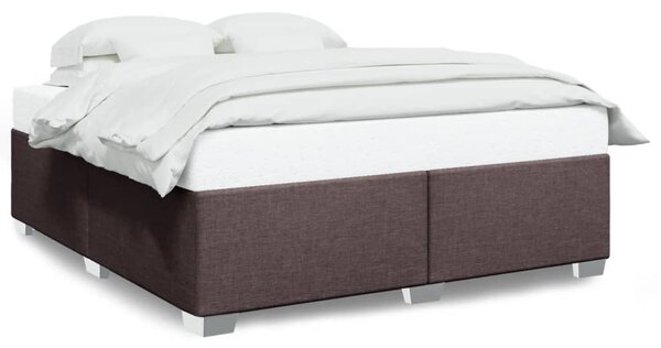 Rám postele bez matrace tmavě hnědý 200 x 200 cm textil 3284502