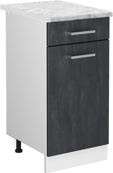 Spodní skříňka kuchyňské linky Vicco R-Line Černý beton 40 cm PD Mramor, Model 47460